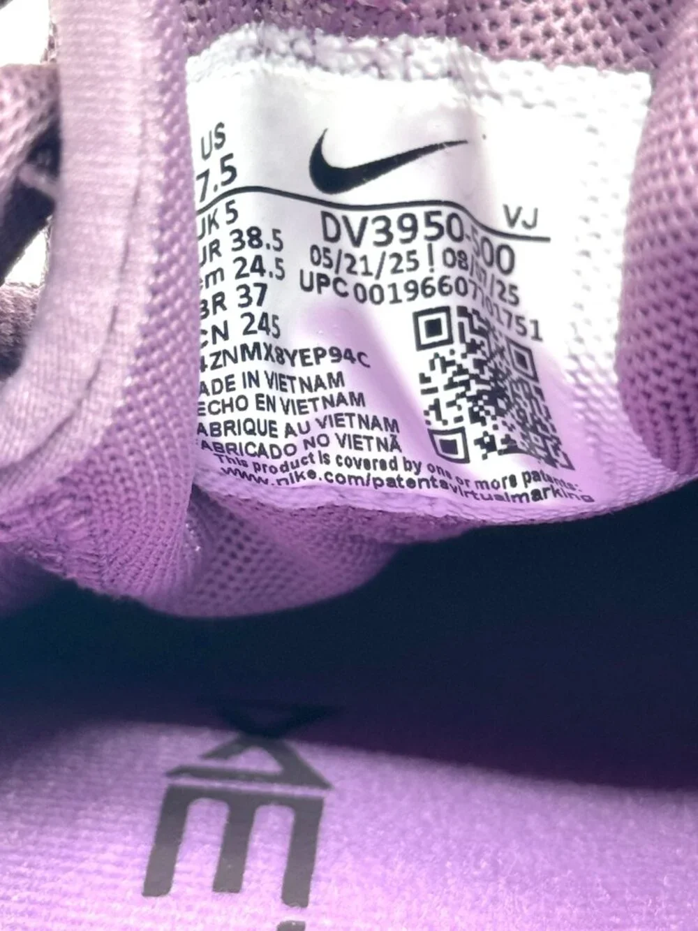 Nike Womens Metcon 5 Mauve Purple Sz 7.5 New w/o Box DV3950-500 Activewear
